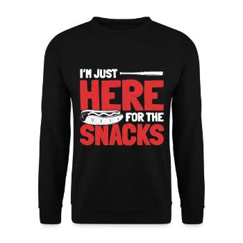 Amateurs de collations de baseball - Sweat-shirt Unisexe - noir - Devant - Alina (178cm) & Michal (187cm)