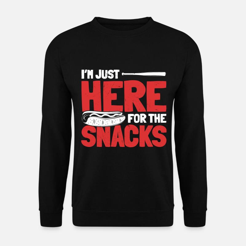 Amateurs de collations de baseball - Sweat-shirt Unisexe - noir