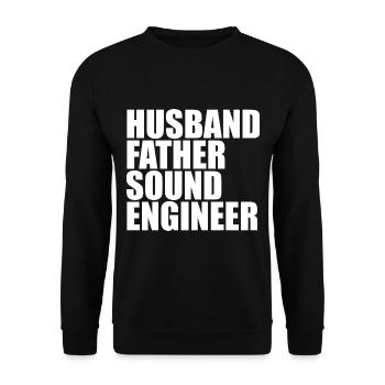 Tontechniker Sound Audio Engineer - Unisex Pullover - Schwarz - Vorne - Alina (178cm) & Michal (187cm)