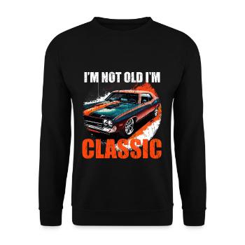 Je ne suis pas vieux, je suis un classique - Sweat-shirt Unisexe - noir - Devant - Alina (178cm) & Michal (187cm)
