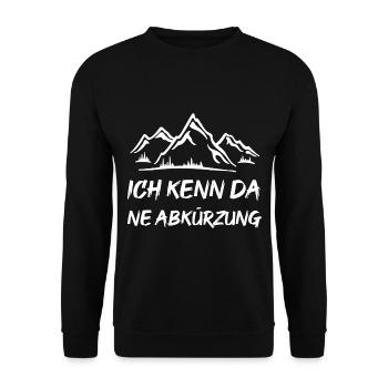 ich kenn da ne Abkürzung - Unisex Pullover - Schwarz - Vorne - Alina (178cm) & Michal (187cm)