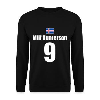 Hunterson Island Sauf Trikot Mallorca - Unisex Pullover - Schwarz - Vorne - Alina (178cm) & Michal (187cm)