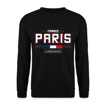 Paris - Unisex Sweatshirt - black - Front - Alina (178cm) & Michal (187cm)
