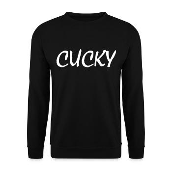Cucky - Unisex Sweatshirt - black - Front - Alina (178cm) & Michal (187cm)