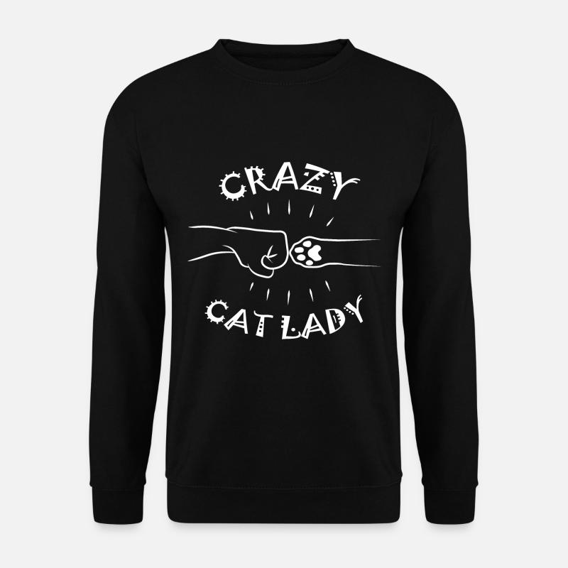 Crazy Cat Lady - Fauststoß - Unisex Pullover - Schwarz