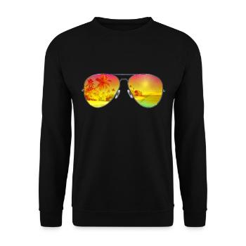 Sunny Glasses - Unisex Pullover - Schwarz - Vorne - Alina (178cm) & Michal (187cm)