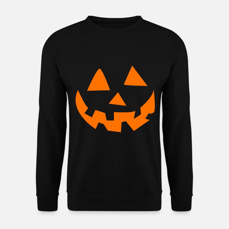 Leuchtender Halloween Kürbis - Unisex Pullover - Schwarz