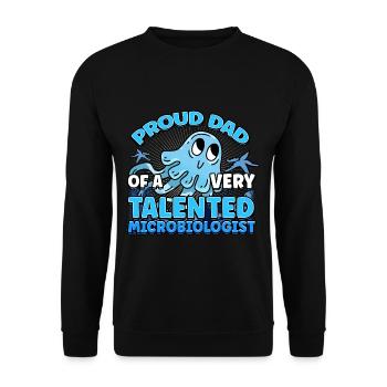 Proud Dad Of A Microbiologist Ocean Scientist - Unisex Sweatshirt - black - Front - Alina (178cm) & Michal (187cm)
