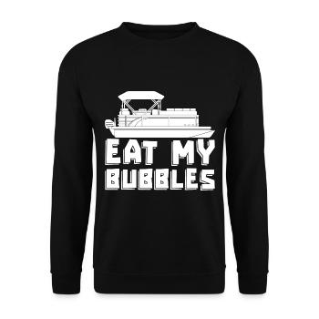 Pontoon boat - Unisex Sweatshirt - black - Front - Alina (178cm) & Michal (187cm)