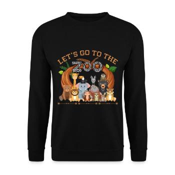 Family Zoo Travel Safari Animal Lovers - Unisex Sweatshirt - black - Front - Alina (178cm) & Michal (187cm)