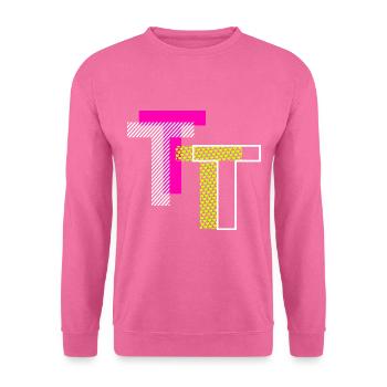 Buchstabe T - Unisex Pullover - Pink - Vorne
