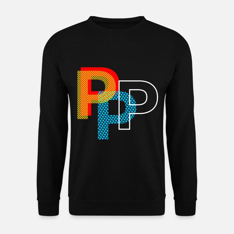 Buchstabe P - Unisex Pullover - Schwarz