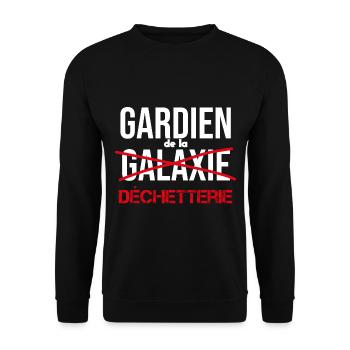 Gardien de la déchetterie - Sweat-shirt Unisexe - noir - Devant - Alina (178cm) & Michal (187cm)
