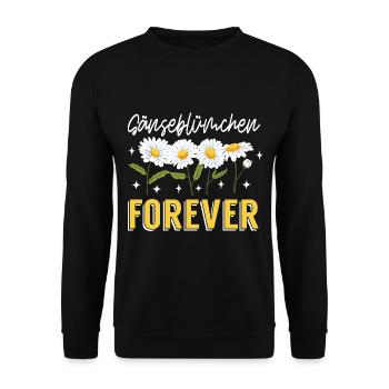 Hobbygärtner Garten Gärtner Gänseblume - Unisex Pullover - Schwarz - Vorne - Alina (178cm) & Michal (187cm)