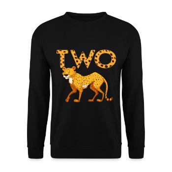 2. Geburtstag Gepard Zoo Safari 2 Jahre alt - Unisex Pullover - Schwarz - Vorne - Alina (178cm) & Michal (187cm)