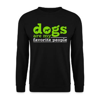 Les chiens adorables sont ma chemise préférée de personnes - Sweat-shirt Unisexe - noir - Devant - Alina (178cm) & Michal (187cm)