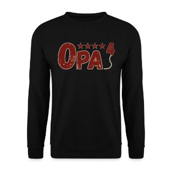 Opa Hoch 4 - Unisex Pullover - Schwarz - Vorne - Alina (178cm) & Michal (187cm)