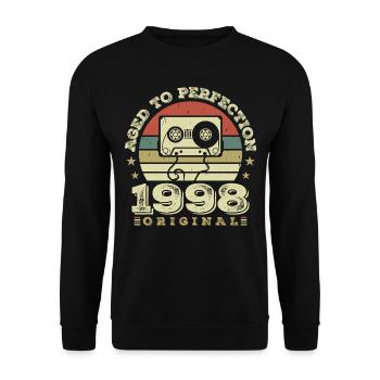 Original Vintage Anniversary Gift Idea 1998 - Unisex Sweatshirt - black - Front - Alina (178cm) & Michal (187cm)