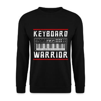 Funny keyboard player Music teacher Humor - Unisex Sweatshirt - black - Front - Alina (178cm) & Michal (187cm)