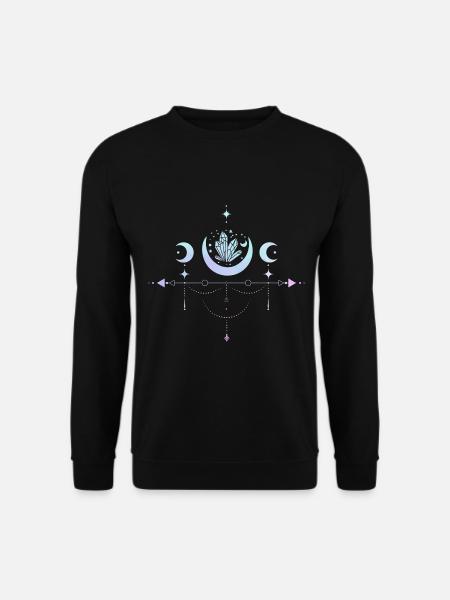 Pastel Goth Moon Witchy Crescent - Unisex Sweatshirt - black