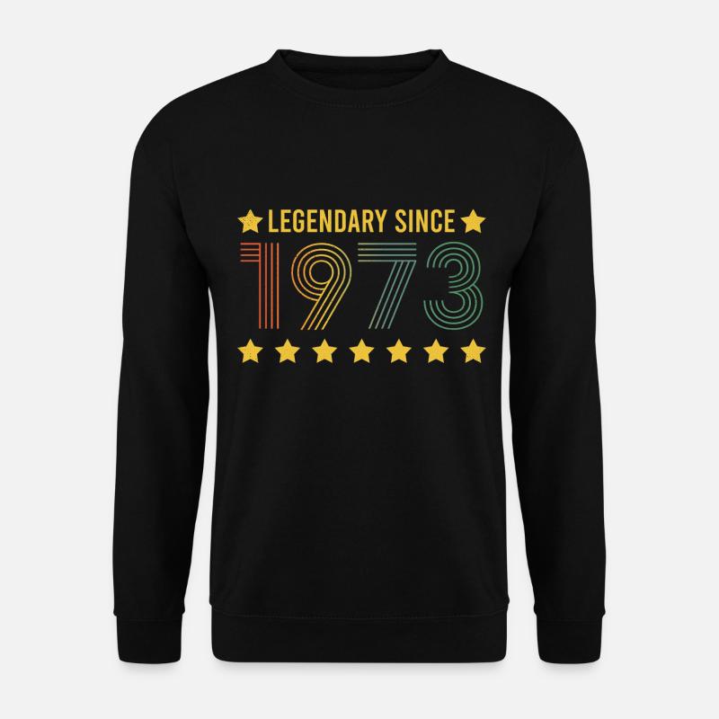 Vintage Legendary since 1973 Geburtstag Retro - Unisex Pullover - Schwarz