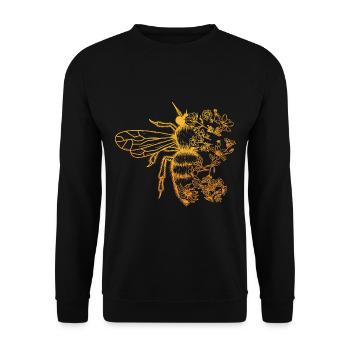 Fleur Abeille Femmes Honey Beekeeper - Sweat-shirt Unisexe - noir - Devant - Alina (178cm) & Michal (187cm)