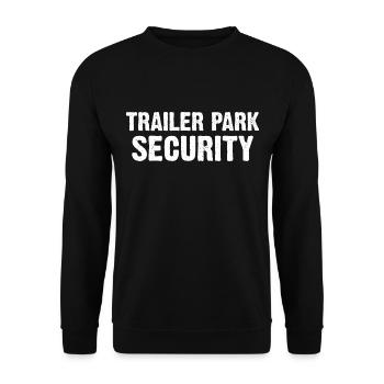 Trailer Park Security - Unisex Sweatshirt - black - Front - Alina (178cm) & Michal (187cm)