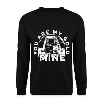 Gold Mining Gold Mine - Unisex Sweatshirt - black - Front - Alina (178cm) & Michal (187cm)