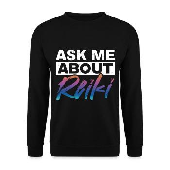 Maître Reiki Thérapie de Méditation Spirituelle - Sweat-shirt Unisexe - noir - Devant - Alina (178cm) & Michal (187cm)