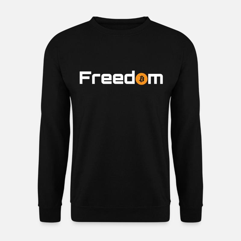 Bitcoin BTC freedom cryptocurrency - Unisex Sweatshirt - black