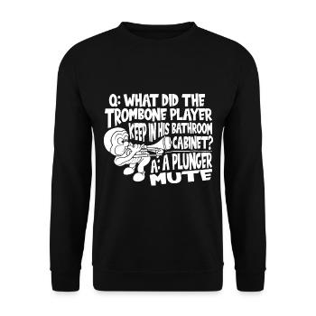 Trombone - Sweat-shirt Unisexe - noir - Devant - Alina (178cm) & Michal (187cm)