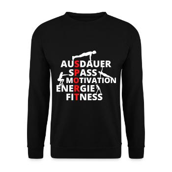 Fitness Sprüche gym Workout training fitness - Unisex Pullover - Schwarz - Vorne - Alina (178cm) & Michal (187cm)