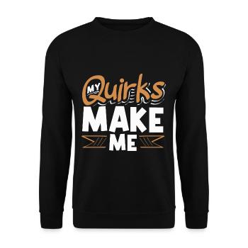 Embrace Your Quirks - Authenticity Is Gorgeous - Unisex Sweatshirt - black - Front - Alina (178cm) & Michal (187cm)