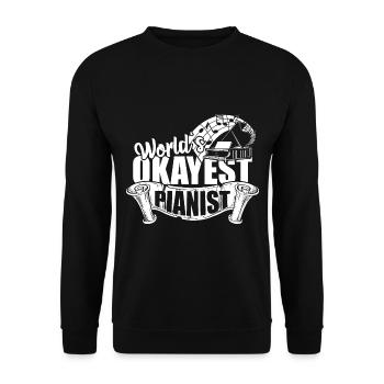 Welt okayest Pianist - Unisex Pullover - Schwarz - Vorne - Alina (178cm) & Michal (187cm)