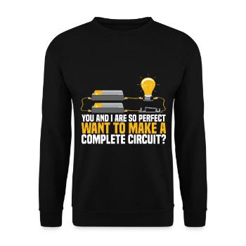 Électricien Ingénieur électricien Technicien en électronique - Sweat-shirt Unisexe - noir - Devant - Alina (178cm) & Michal (187cm)