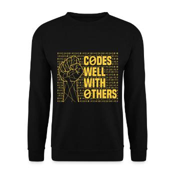 Programmierer Coder Software Entwickler - Unisex Pullover - Schwarz - Vorne - Alina (178cm) & Michal (187cm)