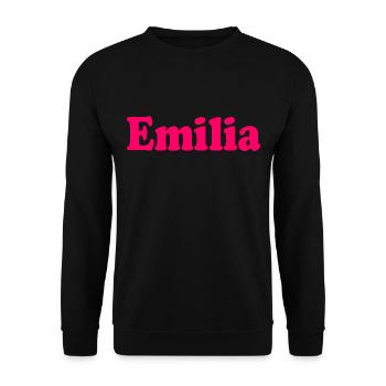 Emilia - Unisex Pullover - Schwarz - Vorne - Alina (178cm) & Michal (187cm)