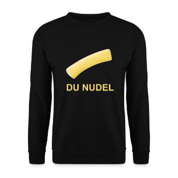 Du Nudel - Unisex Pullover - Schwarz - Vorne - Alina (178cm) & Michal (187cm)