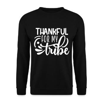 Thankfull for my 01 - Unisex Pullover - Schwarz - Vorne - Alina (178cm) & Michal (187cm)