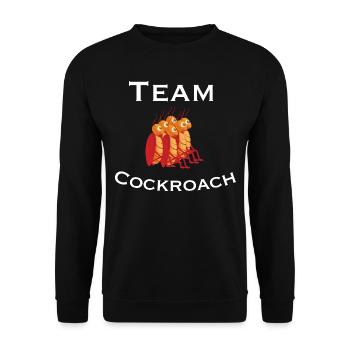 Team Cockroach - Teamname - Unisex Pullover - Schwarz - Vorne - Alina (178cm) & Michal (187cm)