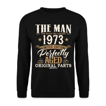 1973 Jahrgang Mann Mythos Legende Geburtstag - Unisex Sweatshirt - black - Front - Alina (178cm) & Michal (187cm)