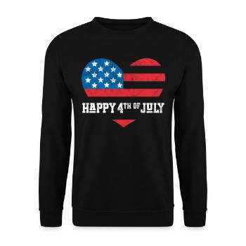 Frohen 4. Juli - Unisex Pullover - Schwarz - Vorne - Alina (178cm) & Michal (187cm)