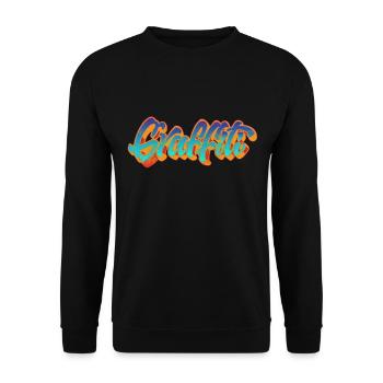 Inscription graffiti - Sweat-shirt Unisexe - noir - Devant - Alina (178cm) & Michal (187cm)