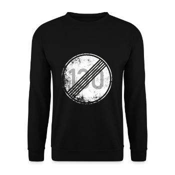 À une vitesse de 130 km / h, limite de vitesse pour les automobilistes - Sweat-shirt Unisexe - noir - Devant - Alina (178cm) & Michal (187cm)