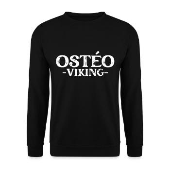Ostéopathe cadeau drôle ostéo humour viking - Sweat-shirt Unisexe - noir - Devant - Alina (178cm) & Michal (187cm)