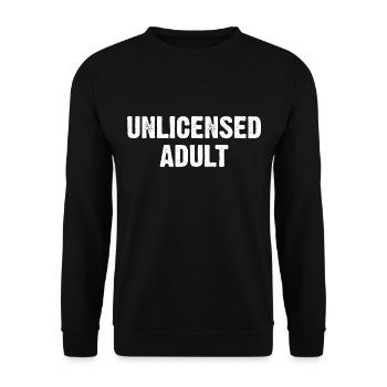 Unlicensed Adult - Unisex Sweatshirt - black - Front - Alina (178cm) & Michal (187cm)