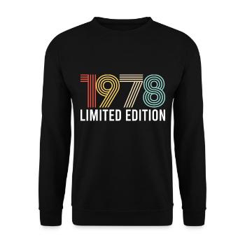 Vintage 1978 Anniversaire Année de naissance Retro seashell - Sweat-shirt Unisexe - noir - Devant - Alina (178cm) & Michal (187cm)