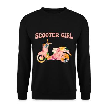 Scooter Cyclomoteur Cyclomoteur Scooter - Sweat-shirt Unisexe - noir - Devant - Alina (178cm) & Michal (187cm)