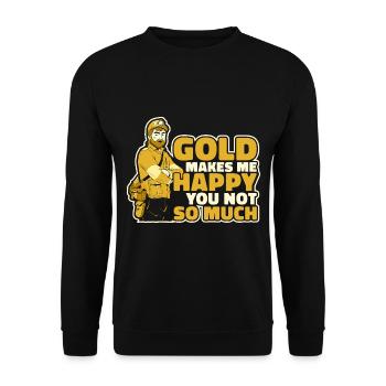 Gold Mining Gold Mine - Unisex Sweatshirt - black - Front - Alina (178cm) & Michal (187cm)