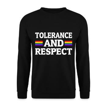 Tolérance et respect des droits des homosexuels LGBTQ Rainbow - Sweat-shirt Unisexe - noir - Devant - Alina (178cm) & Michal (187cm)